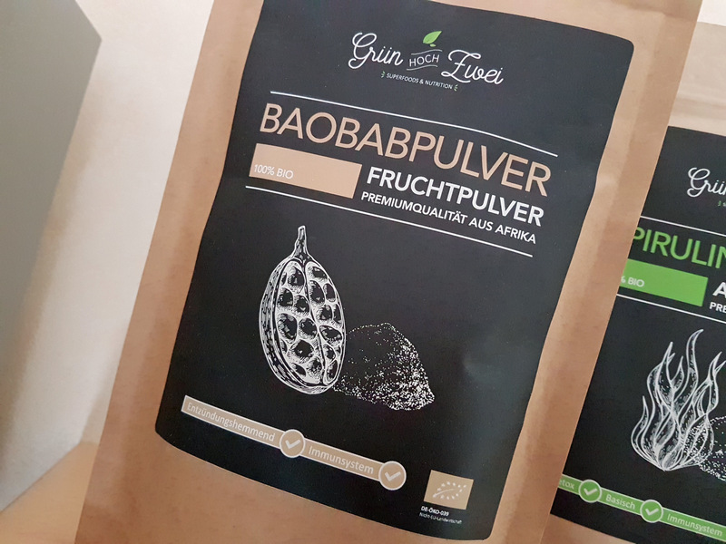 Grün hoch zwei Superfood Baobab